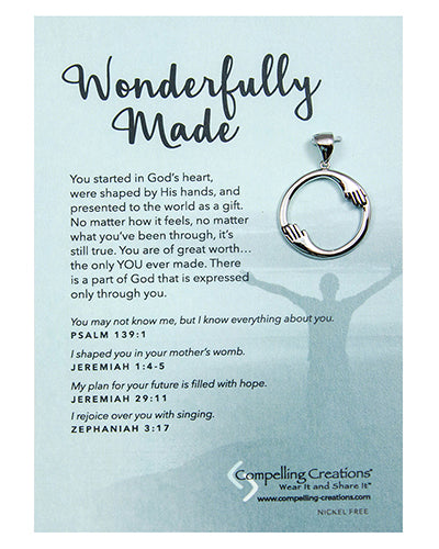 Wonderfully Made Necklace and Pendant - sterling silver