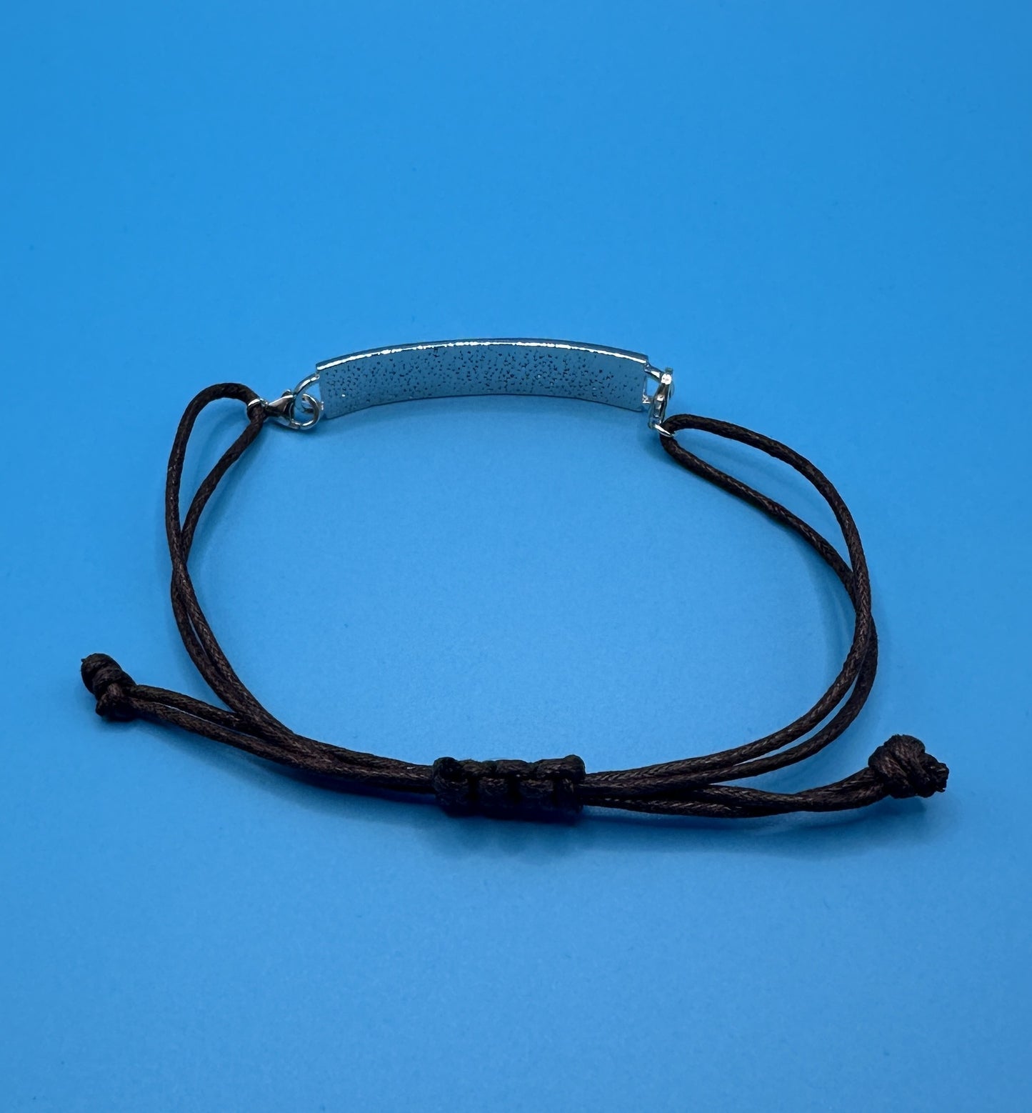 ID Bracelet - Braided Brown Cord Bracelet