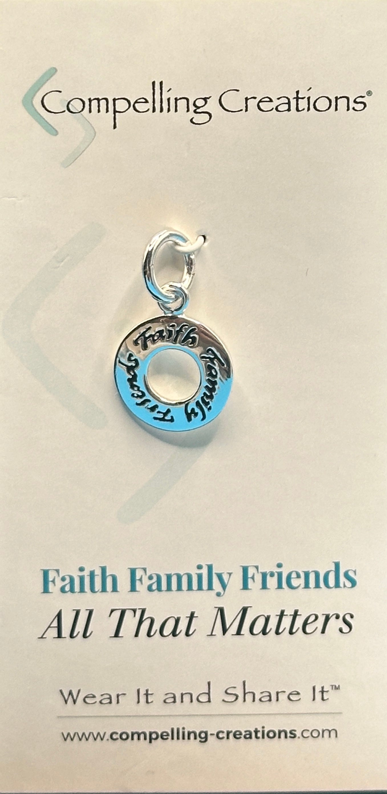 Charm - Faith Family Friends sterling silver