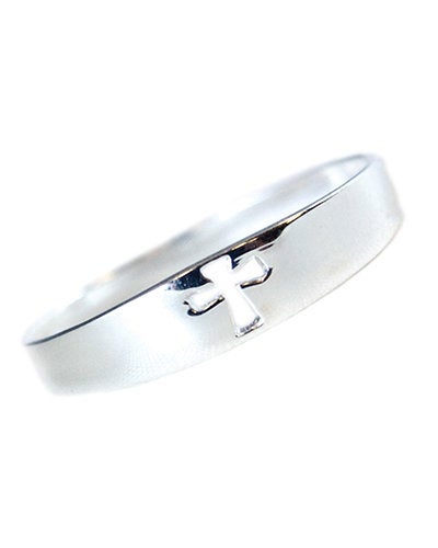 Cross cut ring - sterling silver ring (7)