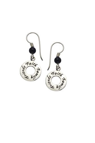 ...All That Matters Faith. Family. Friends Earrings starling silver