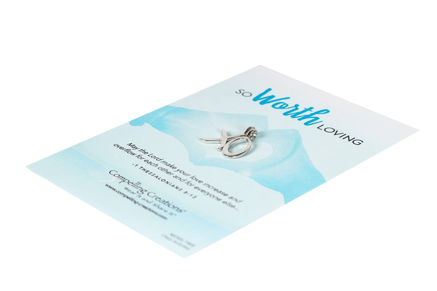 so Worth Loving XO - sterling silver