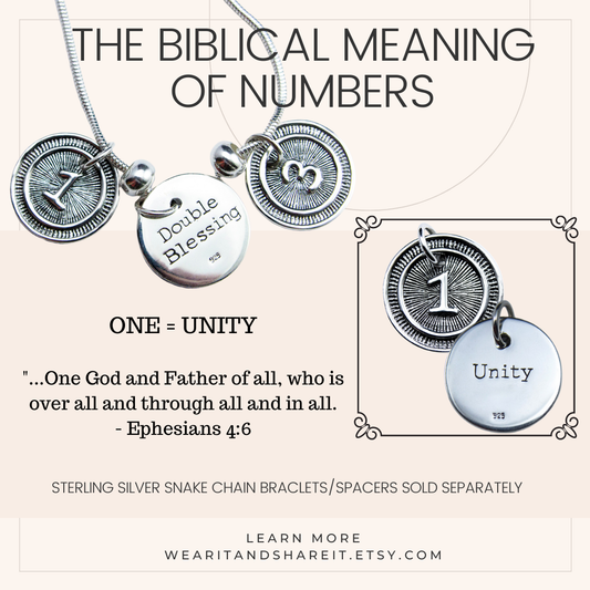 Charm - Number 1 Unity: sterling silver pendant