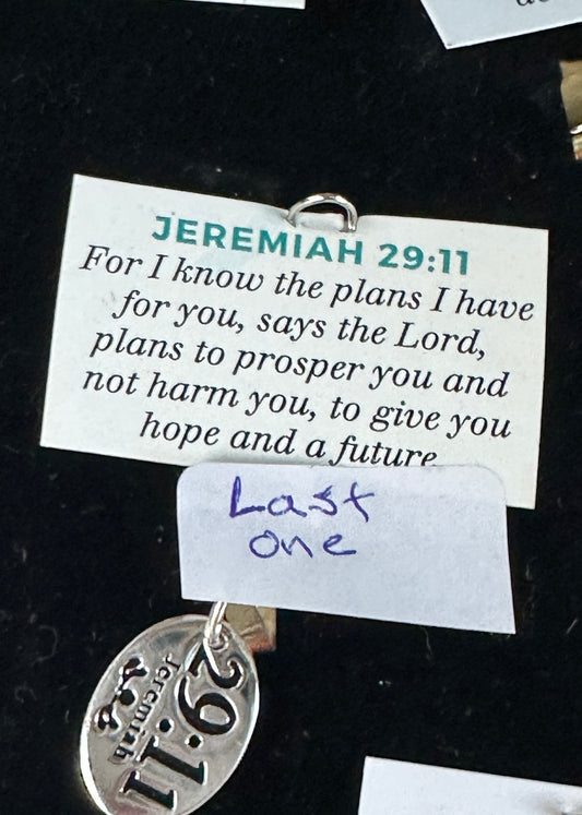 Charm - JEREMIAH 29:11 Sterling Silver Charm