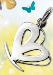 Love Butterfly Charm - sterling silver