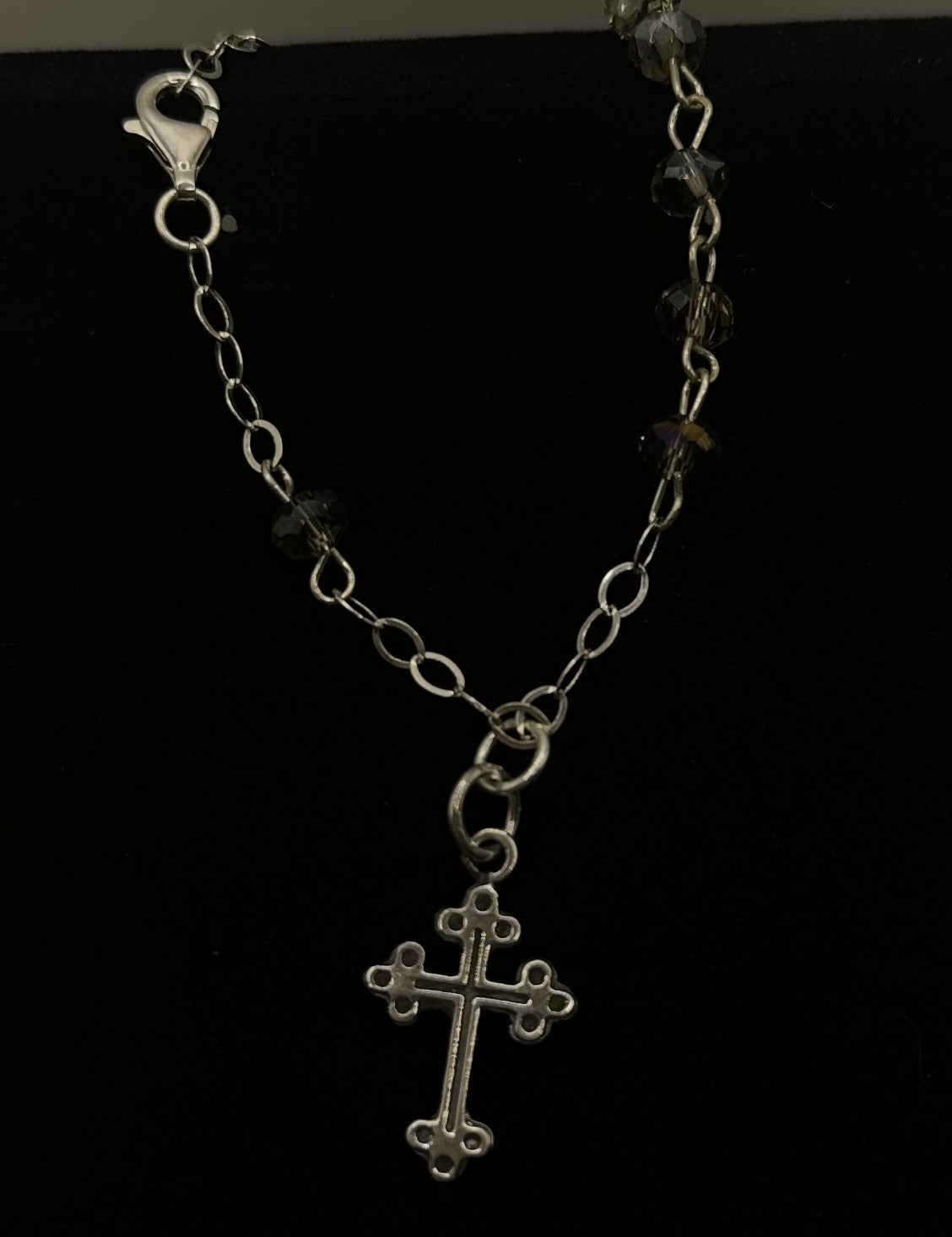 Rosary Bracelet - Smoke Crystal