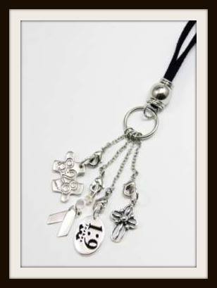 Suede Charm Holder Necklace